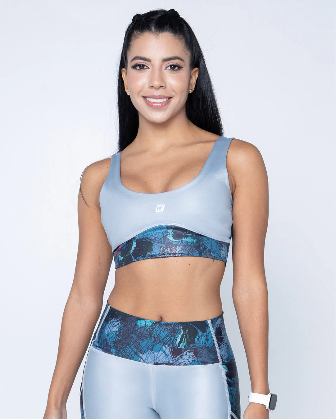 Gray Abstract Leggings Set