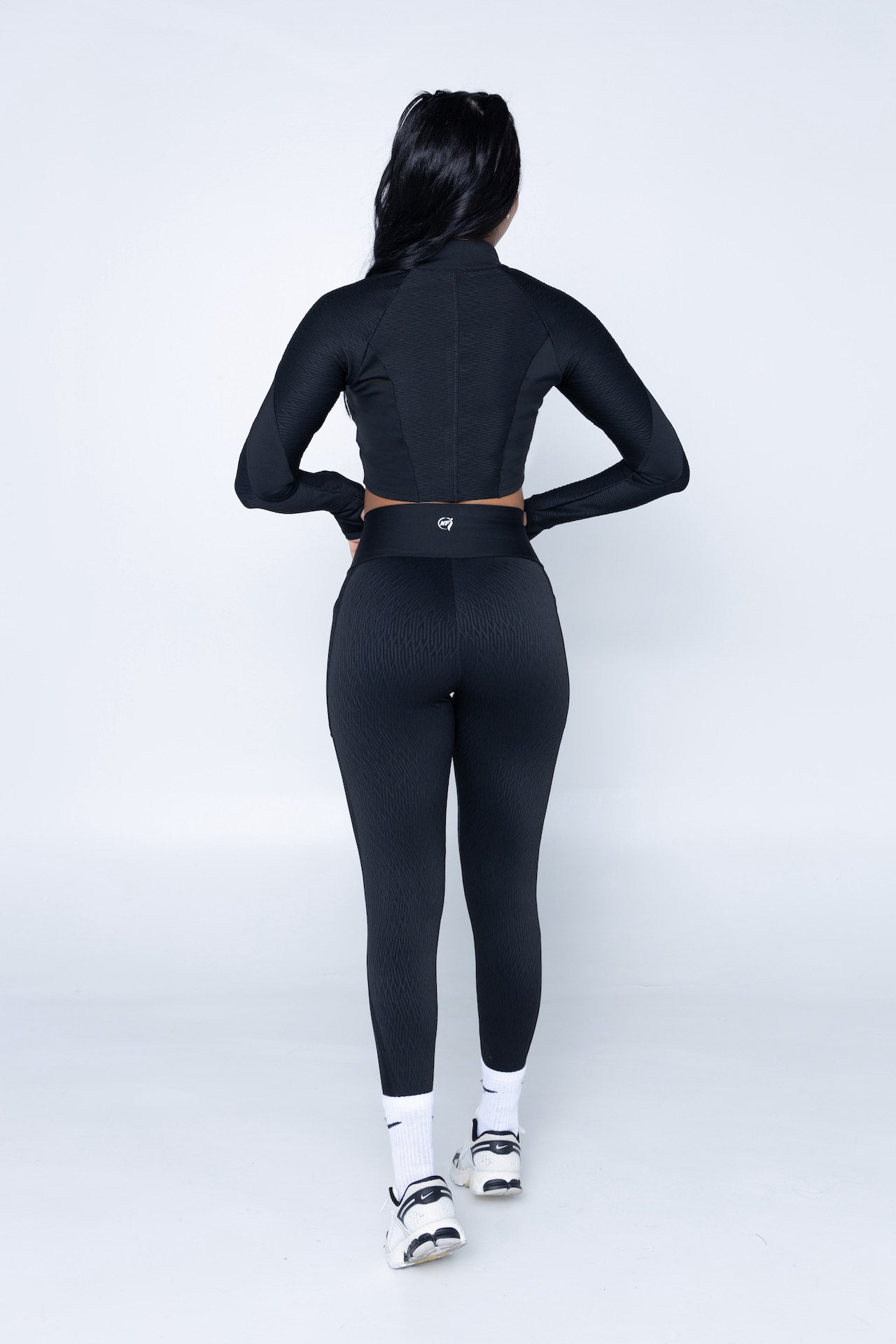 Black Zip Jacket Leggings Set