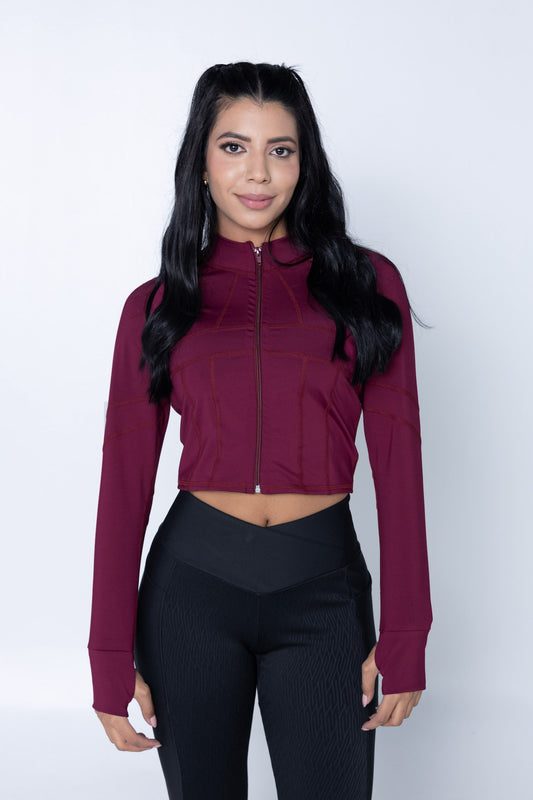 Wine Zip Jacket